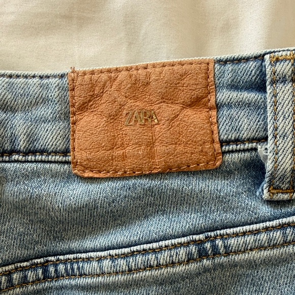 Zara Light Wash Wide Leg Jeans Women’s Size 4 High Rise Denim - Picture 3 of 8